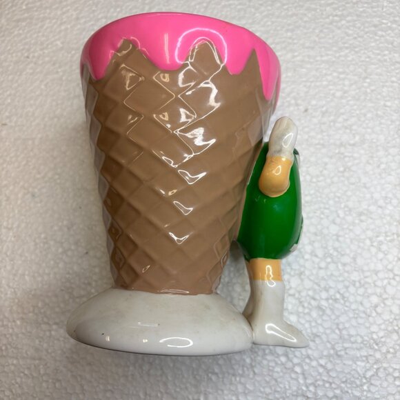 M&Ms Green Character Ice Cream Bowl / Candy Dish Collectible - 2004 - Picture 4 of 5
